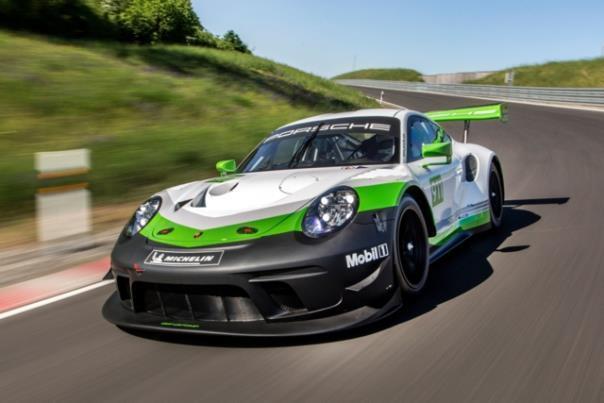 Porsche 911 GT3 R auf dem Testgelände in Weissach.  Foto: Auto-Medienportal.Net/Porsche